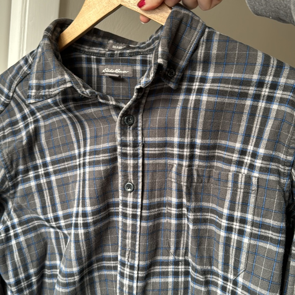 Eddie Bauer thick flannel. mens medium- relaxed fit